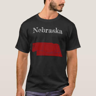 T-shirt Nebraska Highways [Berry Red Design]
