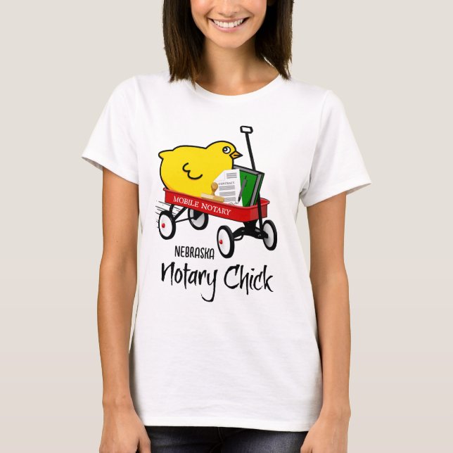 T-shirt Nebraska Mobile Noir Rouge Wagon (Devant)