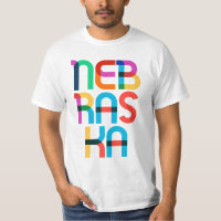 Nebraska Vintage Retro Pop Art coloré 80s Type