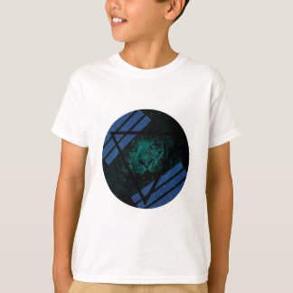 T-shirt Nebula de tigre turquoise avec triangle noir