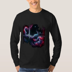 T-shirt Nebula Pulse - Rythme Cardiaque Sci-Fi Art Vectori