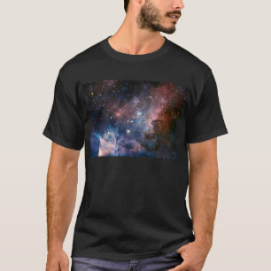 T-shirt Nébuleuse de la Carène rouge et bleue Télescope Hu