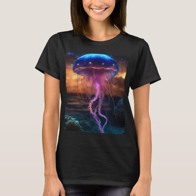 T-shirt Nebulous Nightjelly : Beauté bioluminescente (Devant)