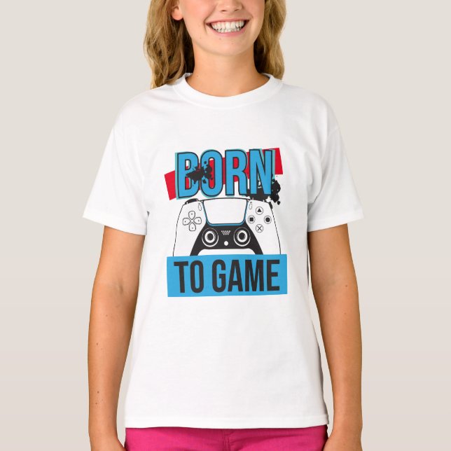 T-SHIRT NÉE AU JEU AVEC MA CONSOLE (Devant)