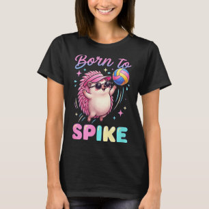 T-shirt Née pour Ske Cute Hedgehog Beach Volleyball