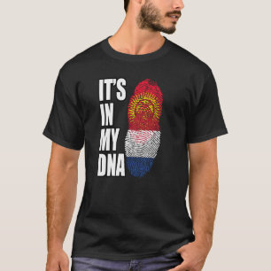 T-shirt Néerlandais Et Kirghize Mélangent Le Drapeau Du Pa
