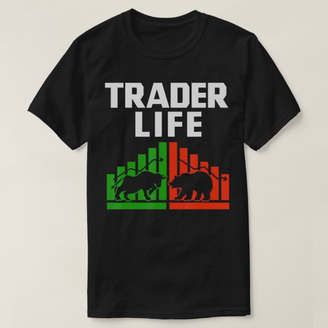 T-shirt Négociants Vie Investissements Investisseurs Stoc (Design devant)