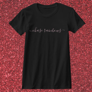 T-SHIRT NEIGE DE CHAUSSURES MINIÈRES ROSES ET NOIRES