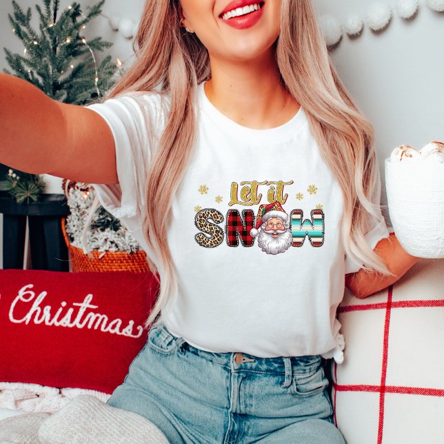 T-shirt Neige Père Noël Noël féminin (Créateur téléchargé)