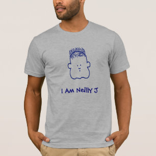 T-shirt neilly j - bleu sur le gris, hommes, je suis