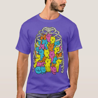 T-shirt Neko Cat Ribcage Coloré par Tobe Fonseca