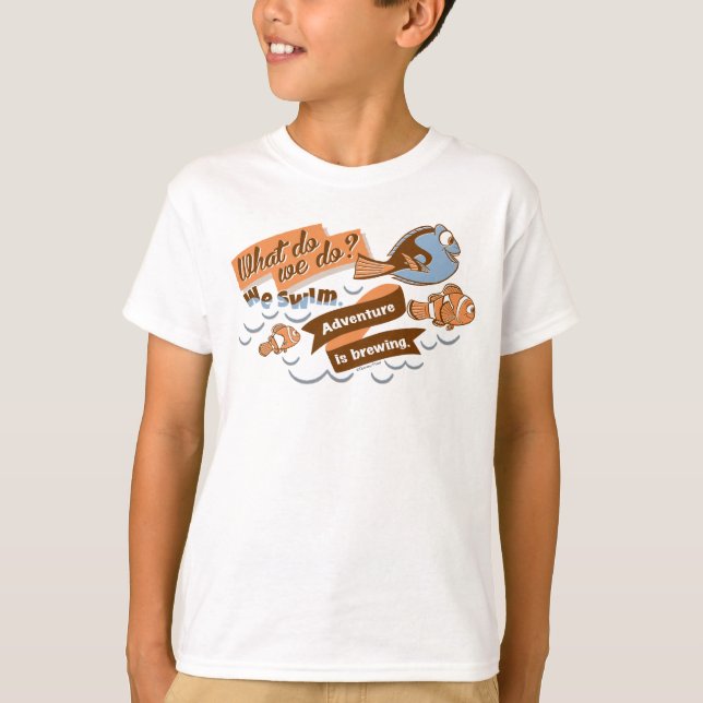 T-shirt Nemo, Marlin et Dory| L'aventure brasse (Devant)