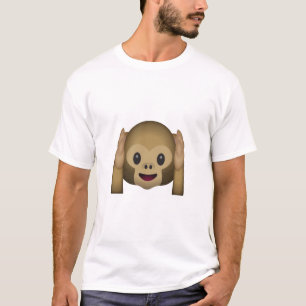 T-shirt N'entendez aucun singe mauvais Emoji