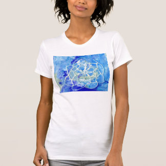 T-shirt Nénuphar Absract sur le blanc simple T