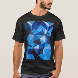 T-SHIRT NÉO GEO TRIANGLES EN BLEU
