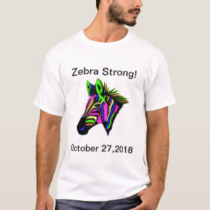 T-shirt Neon coloré zèbre rayures personnalisable chemise