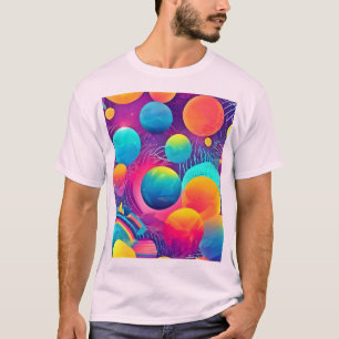 T-shirt Neon Cosmos Design abstrait