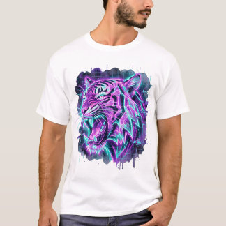 T-shirt Neon Cyber Tiger 🐅⚡