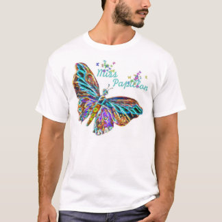 T-shirt NÉON de papillon de Mlle
