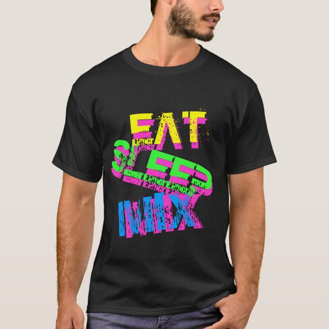 T-shirt Neon DJ | mélange de sommeil (Devant)