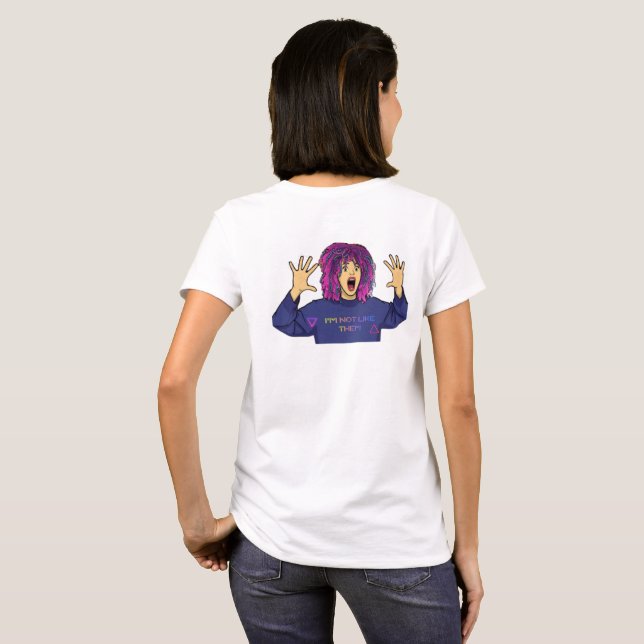 T-shirt Neon Dream Pop Art Portrait (Dos entier)