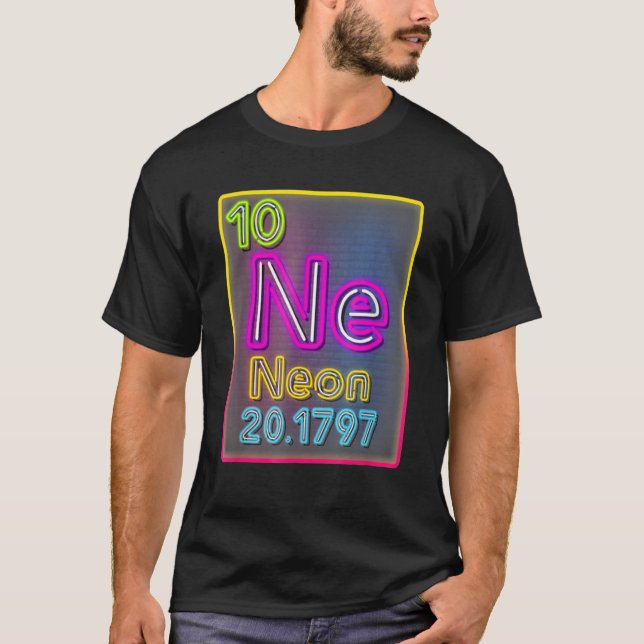 T-shirt Neon Element Of The Chemistry Periodic Table for S (Devant)