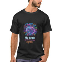 T-Shirt Neon "Funny Brain Browser Tabs" - Ov Digit
