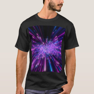 T-shirt Neon Galaxy Arrière - plan Abstrait cosmique