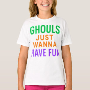 T-shirt Neon Ghouls Veux Juste Avoir Une Chemise Halloween