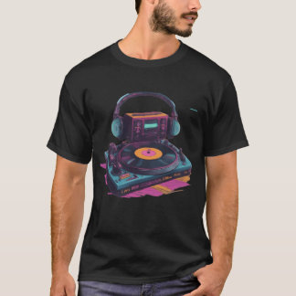 T-shirt Neon Groove Retro DJ Vibes Collection funny
