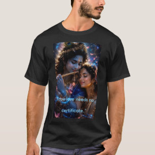 T-shirt Néon Radha Krishna Amour Divin Graphisme Cyberpunk