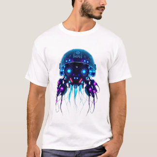 T-shirt Neon Robotique Face de méduse