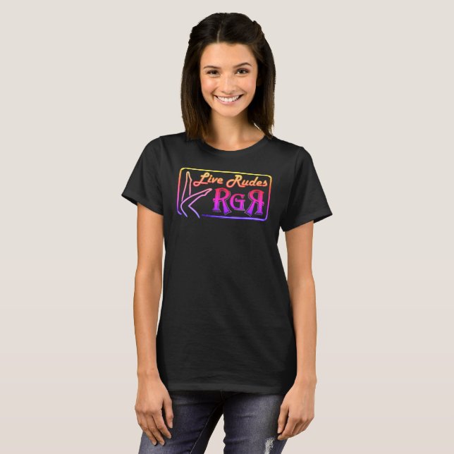 T-shirt neon Rude Girl Revue  (Devant entier)