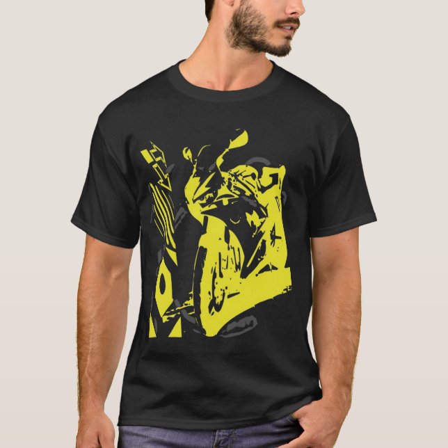 T-shirt Neon Speed Rider  motorcycle (Devant)