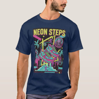 T-shirt Neon Steps Retro Athletic retro