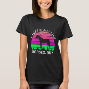 T-shirt Neon Sunset J'Aime Vraiment Les Chevaux