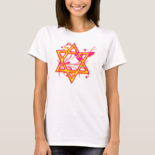 T-shirt Neon Tropical Hibiscus étoile de David