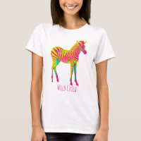 Neon Zebra Bébé Animal Wild Enfant Funky Retro
