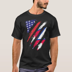 T-shirt Népal Américain Drapeau Cultivé USA Patriot Hérita