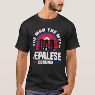 T-shirt Nepalese Nepal Nepalese Flag Fathers Day