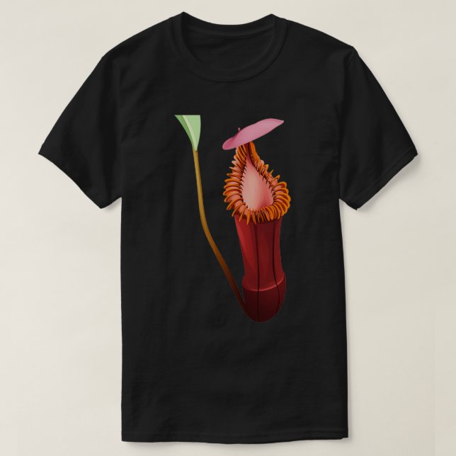 T-shirt Nepenthes Edwardsiana carnivore lanceur plante pl (Design devant)