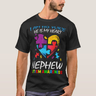 T-shirt Nephew Sensibilisation sur l'autisme Sa Voix Mon C