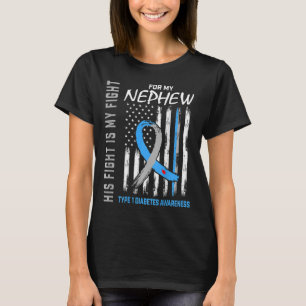 T-shirt Nephew Type One Diabetes Awareness American Flag B