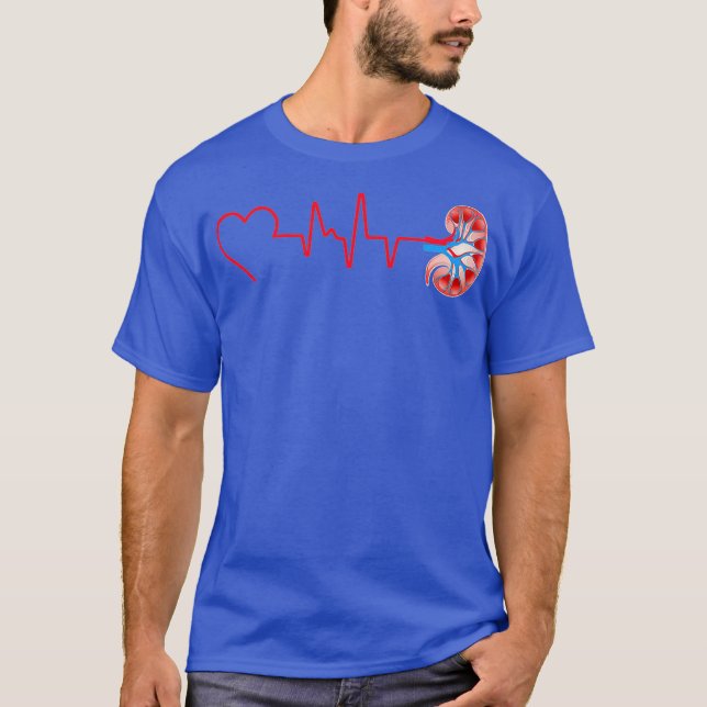 T-shirt Néphrologie de battement de coeur du rein Drôle Di (Devant)