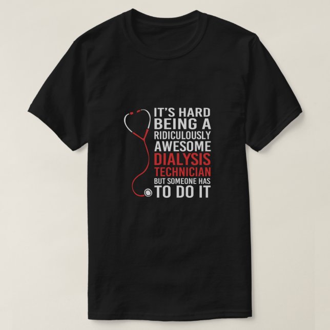T-shirt Nephrologie drôle Humour technique de dialyse réna (Design devant)
