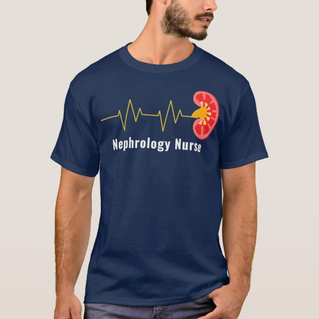 T-shirt Néphrologie Infirmière Cadeau RN Rein Coeur (Devant)