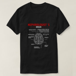 T-shirt Néphrologiste Docteur Cerveau Kidney Chirurologue