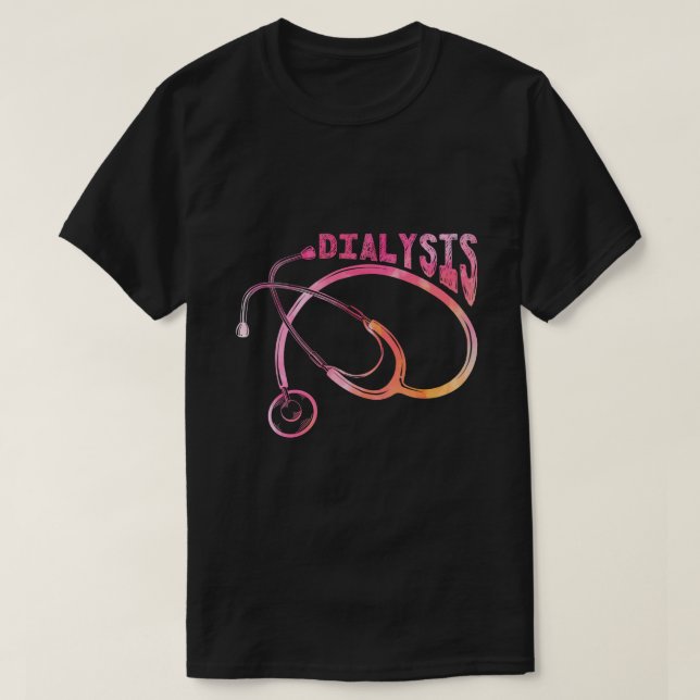T-shirt Néphrologiste du rein de l'infirmière dialyse (Design devant)
