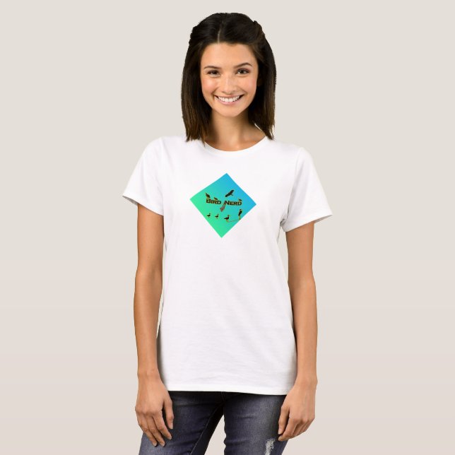 T-shirt Nerd bleu vert Ombre (Devant entier)