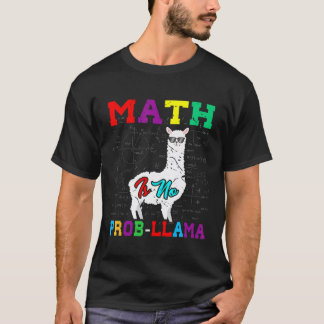 T-shirt Nerd des maths lama amoureux des animaux  Idée mat